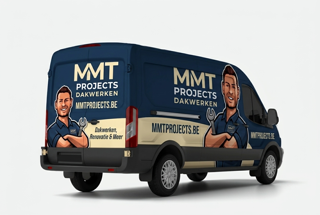 MMT Projects bedrijfswagen — dakwerken en renovatie in Genk